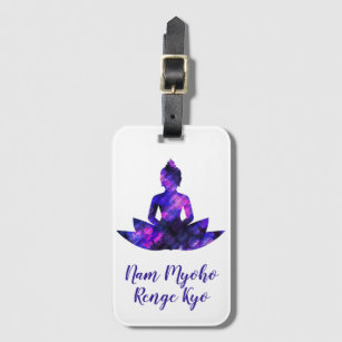 Spirituell Lila Lotus Yoga Nam Myoho Renge Kyo Gepäckanhänger