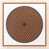 Spirituell Orange Gray Mandala Geometric Oriental Glasuntersetzer (Vorderseite)