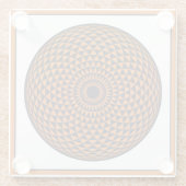 Spirituell Orange Gray Mandala Geometric Oriental Glasuntersetzer (Rückseite)