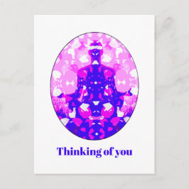 Spirituell rosa Sitting Yoga Pose Denken Sie an Si Postkarte