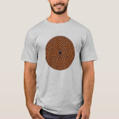 Spirituell Schwarz Orange Mandala Geometric Orient T-Shirt (Vorderseite)