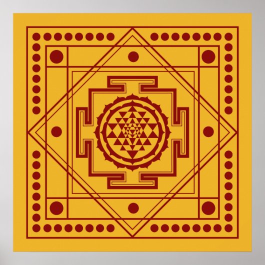 Spirituell Sri Yantra Poster (Vorne)