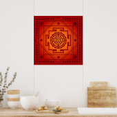Spirituell Sri Yantra Poster (Küche)