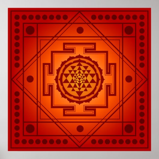 Spirituell Sri Yantra Poster (Vorne)