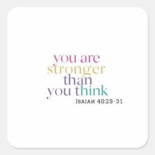 Spirituell stark sind Sie mehr als ein Eroberer Quadratischer Aufkleber