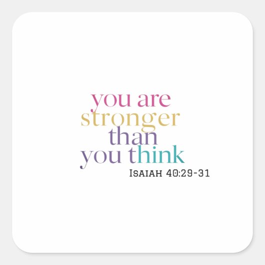 Spirituell stark sind Sie mehr als ein Eroberer Quadratischer Aufkleber (Vorderseite)