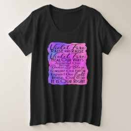 Spirituelle Absichten & Heilung Violett Feuer Gebe Große Größe T-Shirt