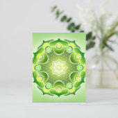 Spirituelle Abstrakte Mandala Herz Chakra Postkarte (Stehend Vorderseite)