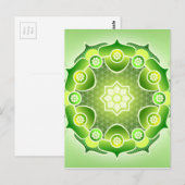 Spirituelle Abstrakte Mandala Herz Chakra Postkarte (Vorne/Hinten)
