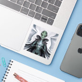 Spirituelle Alien Aufkleber (Laptop mit iPhone)