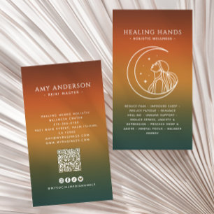 Spirituelle/Alternative Wellness Göttin Mond Heile Visitenkarte
