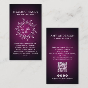 Spirituelle/alternative Wellness Sonne & Mond Heil Visitenkarte