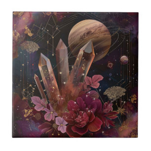 Spirituelle Amethyst-Energie Himmelsmuster Fliese
