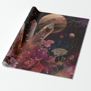 Spirituelle Amethyst-Energie Himmelsmuster Geschenkpapier