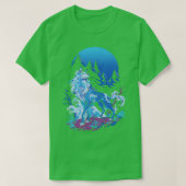 Spirituelle Aqua Wolf T-Shirt (Design vorne)