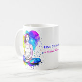 Spirituelle Art Lady Meditation Personalisiert Kaffeetasse (Vorderseite Links)