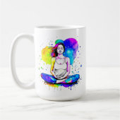 Spirituelle Art Lady Meditation Personalisiert Kaffeetasse (Links)