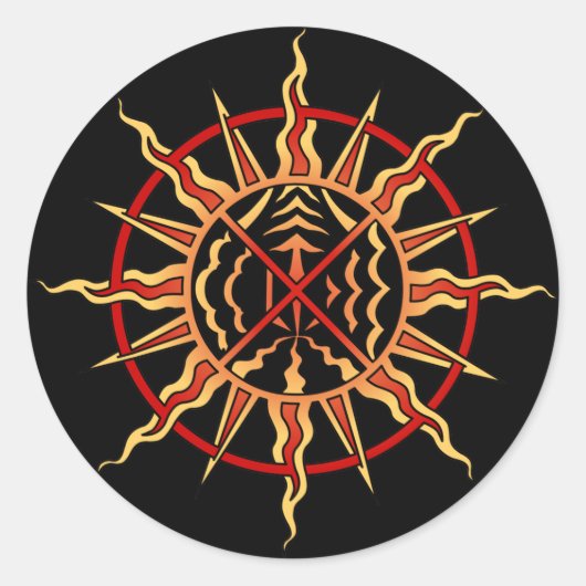 Spirituelle Art Stickers First Nations Sun Sticker (Vorderseite)