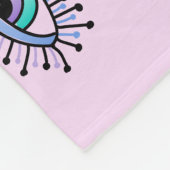 Spirituelle Augen rosa Fleecedecke (Ecke)