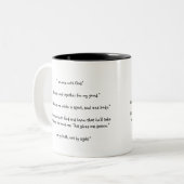 Spirituelle Bejahung positiver Zitat  Zweifarbige Tasse (Vorderseite Links)