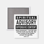 Spirituelle Beratung John 14:6 Christliche Zitate Magnet (Vorderseite/Rückseite)