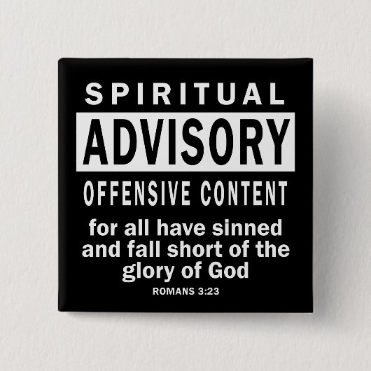 Spirituelle Beratungsromen 3:23 Christliche Zitate Button (Vorderseite)