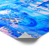Spirituelle Blue Buddha Abstrakt Artwork Poster (Ecke)