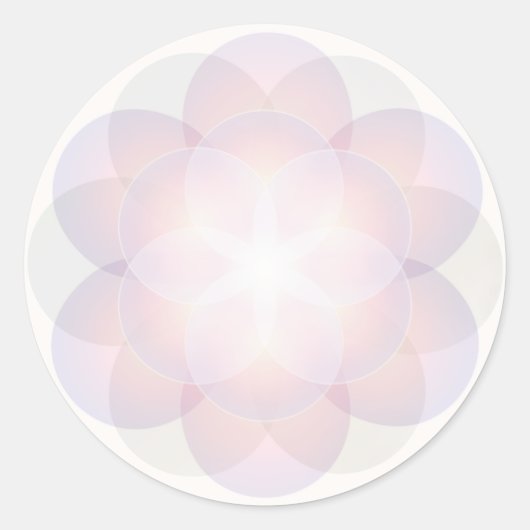 Spirituelle Blume des Lebens Mandala Runder Aufkleber (Vorderseite)