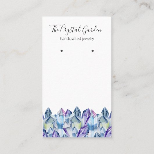 Spirituelle Boho Amethyst Kristalle erden Schmuck Visitenkarte (Vorderseite)