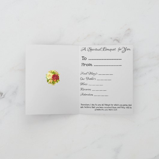 Spirituelle Bouquet gesegnete Mutter Karte (Innenseite)