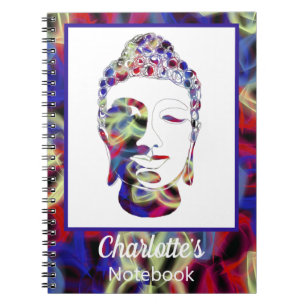 Spirituelle Butterfly Abstrakt Buddha Head Notizblock