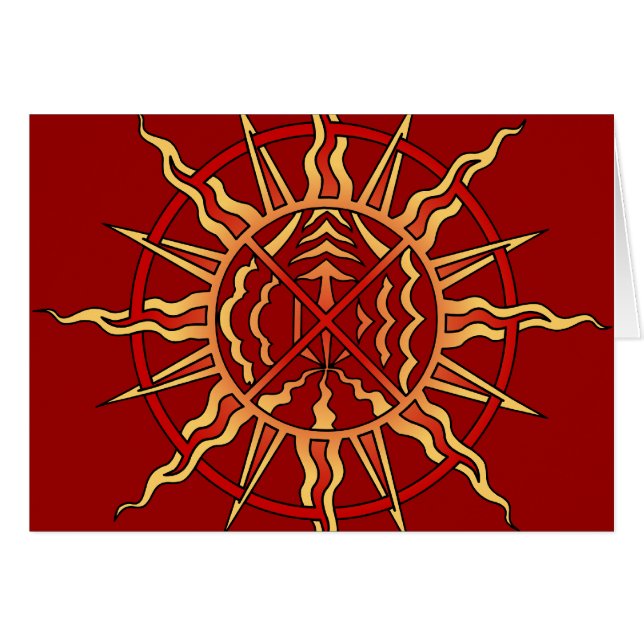 Spirituelle Card Native Art (Vorderseite (Horizontal))