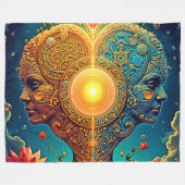 Spirituelle Erwachen Kunst Fleecedecke (Vorderseite (Horizontal))
