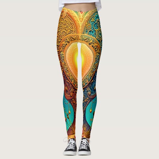 Spirituelle Erwachen Kunst Leggings (Vorderseite)