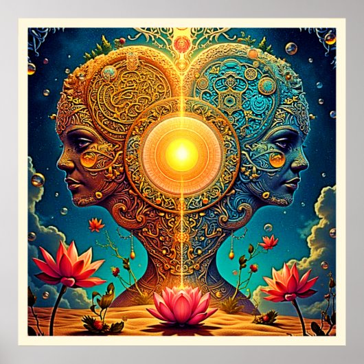 Spirituelle Erwachen Kunst Poster (Vorne)