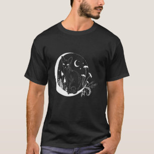 Spirituelle Esoteric Sphynx Cat Night Moon Pilz T-Shirt
