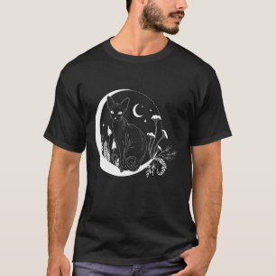 Spirituelle Esoteric Sphynx Cat Night Moon Pilz T-Shirt