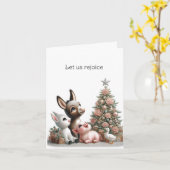 Spirituelle Farm Animal Christmas Card Karte (Gelbe Blume)