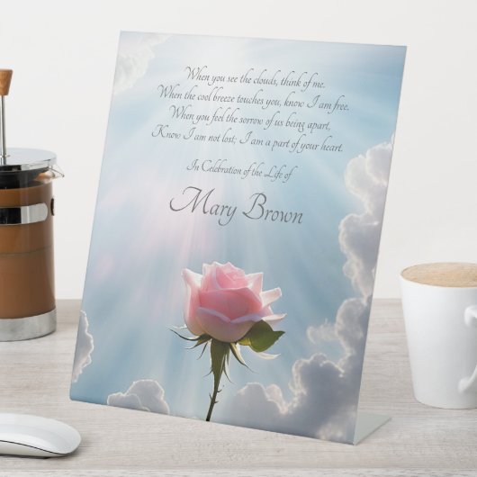 Spirituelle Feier der Rose des Lebensgedichts Sockelschild (In Situ)