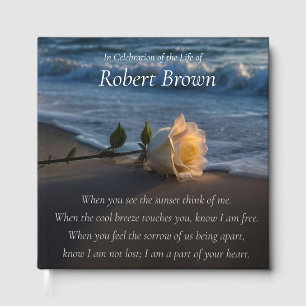 Spirituelle Feier des Lebens Gedicht Rose und Stra Gästebuch