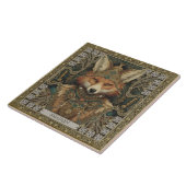 Spirituelle Fox Personalisierte Tribal Art Altarpi Fliese (Seite)