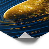 Spirituelle Frau im Wasser unter den Sternen Poster (Ecke)