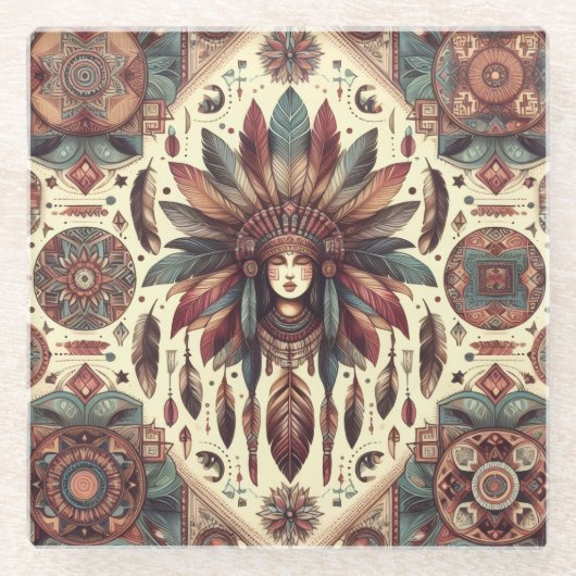Spirituelle Führung Glasuntersetzer (Vorderseite)