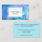 Spirituelle Galaxy Blue Business Card Visitenkarte (Vorne/Hinten)