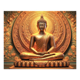 Spirituelle Gautam Buddha Kunstwerk Fotodruck