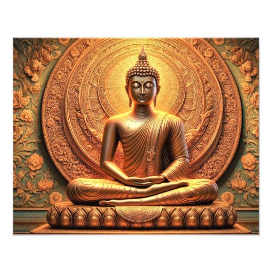 Spirituelle Gautam Buddha Kunstwerk Fotodruck (Vorne)