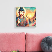 Spirituelle Gautam Buddha-Kunstwerk Leinwanddruck (Insitu (Wohnzimmer))