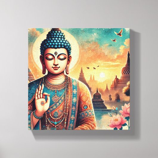 Spirituelle Gautam Buddha-Kunstwerk Leinwanddruck (Vorderseite)