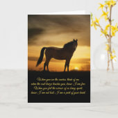 Spirituelle Gedichtkarte für Pferde Beileid Karte (Gelbe Blume)