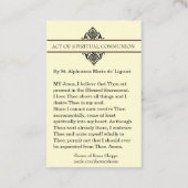 SPIRITUELLE GEMEINSCHAFT KATHOLKARTEN VISITENKARTE (Rückseite)